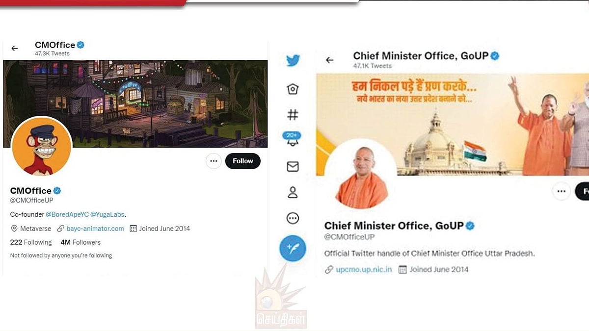 யோகியின் ட்விட்டர் கணக்கில் ஹேக்கர்கள் சேட்டை.. Crypto Currencyக்கு ஆதரவாக ட்வீட் செய்து அட்டகாசம்!
