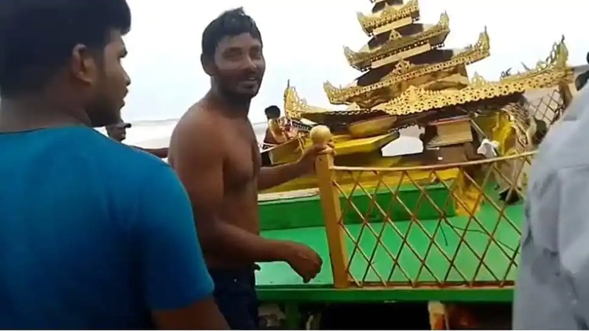 “அசானி புயலால் கரை ஒதுங்கிய தங்க தேர்..?” -  வியப்பில் ஆழ்ந்த மக்கள்: ஆராய்ச்சியில் இறங்கிய அதிகாரிகள்!  