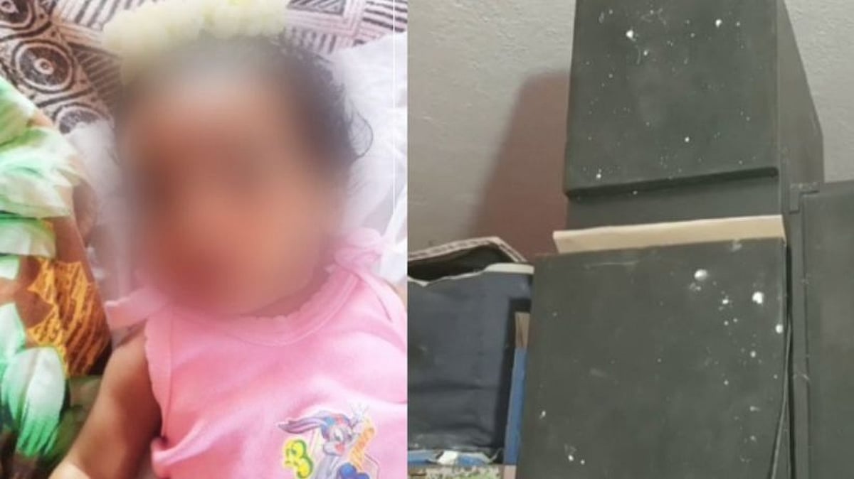 வீட்டில் தூங்கிக் கொண்டிருந்த 3 மாத குழந்தை மீது விழுந்த ஸ்பீக்கர் பாக்ஸ்: தாய் கண்முன்னே நடந்த கொடூரம்!