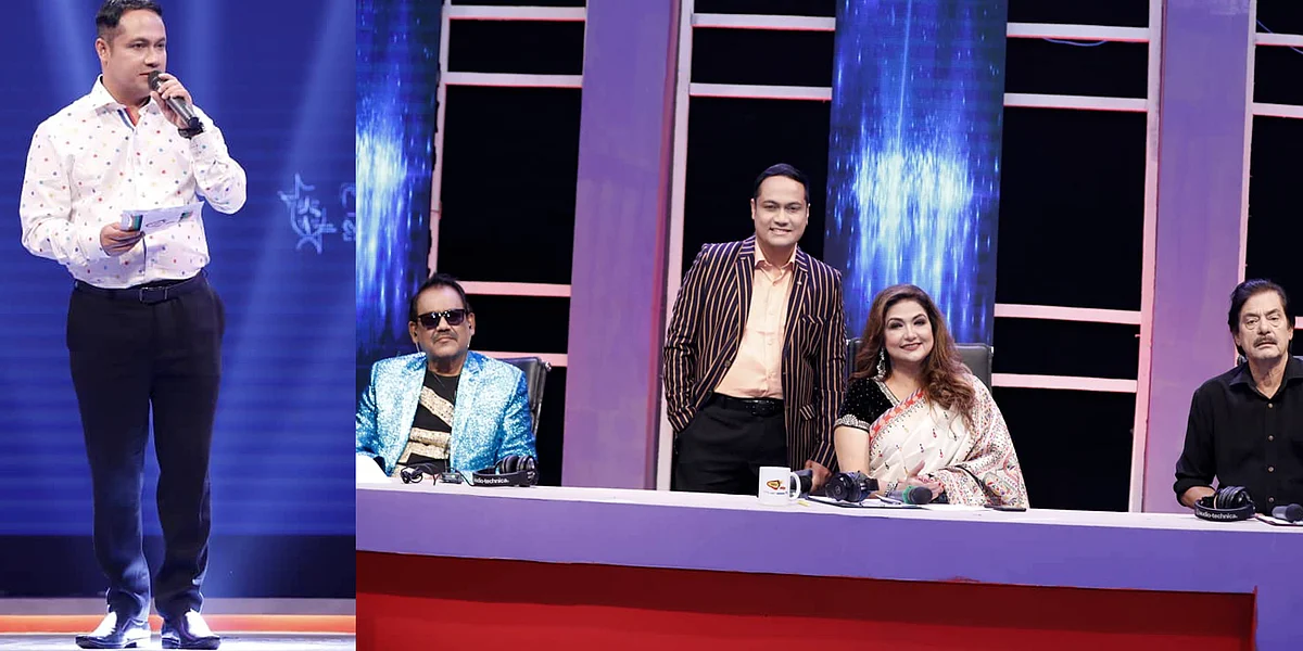 দেবাশীষ বিশ্বাস, প্রতিযোগিতার বিচারক ফেরদৌস ওয়াহিদ, মিতালী মুখার্জি ও রফিকুল আলম।