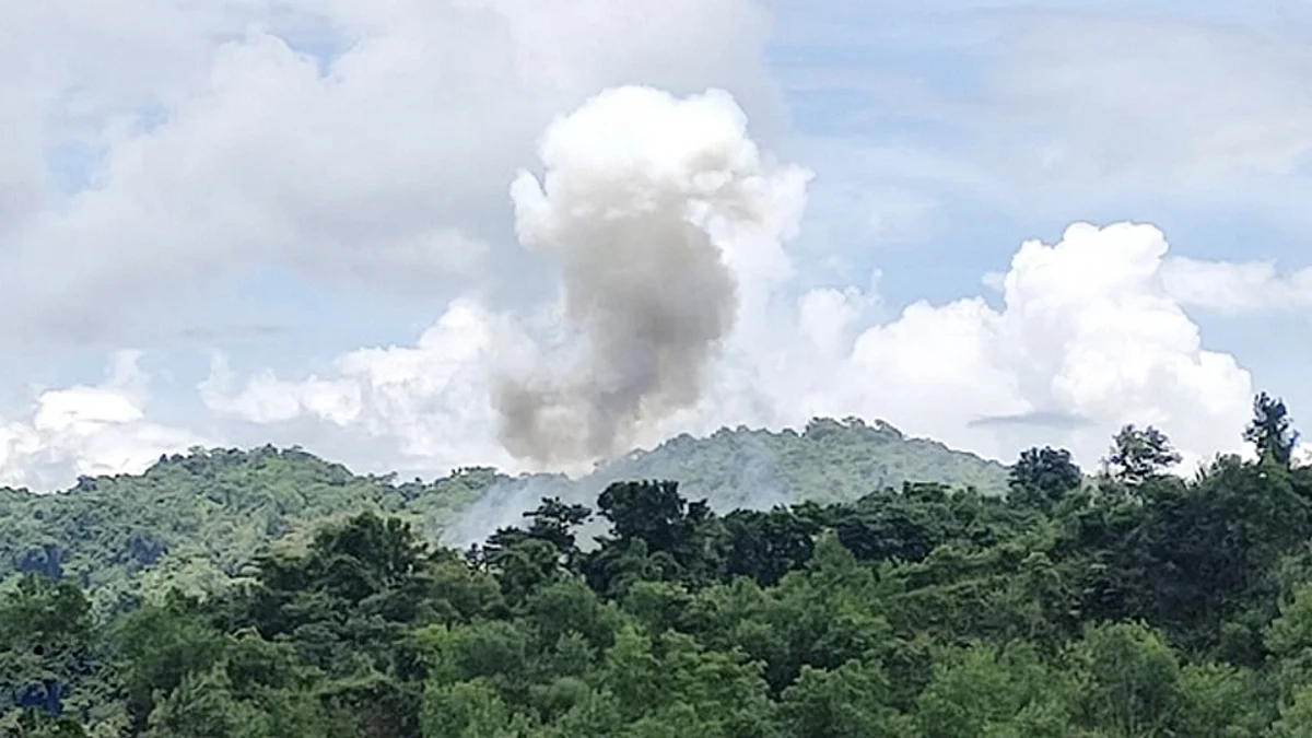 উখিয়ার মিয়ানমার সীমান্তে মাইন বিস্ফোরণ।