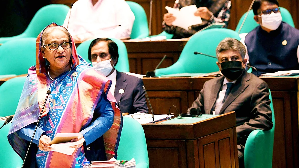 বুধবার জাতীয় সংসদে বক্তব্য দেন প্রধানমন্ত্রী শেখ হাসিনা।