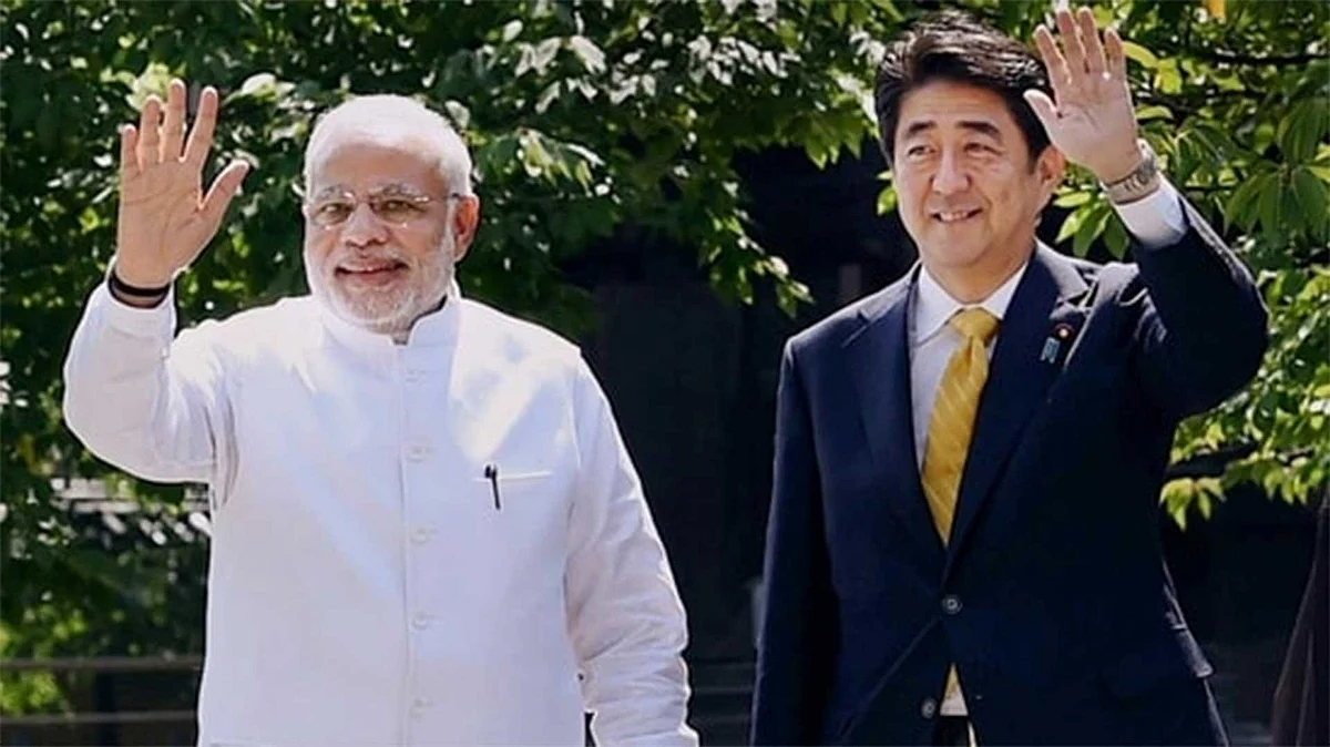 Prime minister Modi and Shinzo Abe