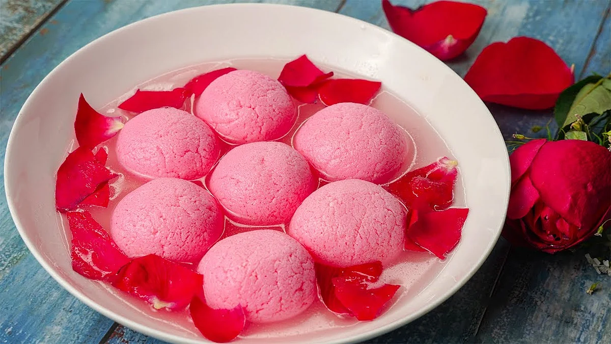 rose milk rasagulla