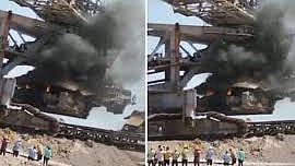 என்எல்சி சுரங்கத்தில் திடீர் தீ விபத்து: தீயை அணைக்க முயற்சி!