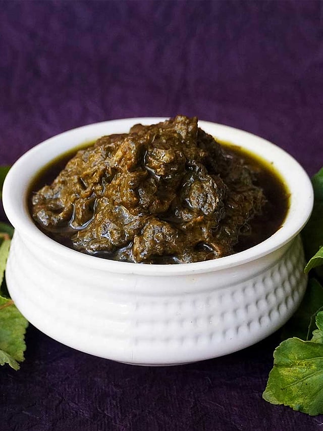 புளித்த கீரை சட்னி!