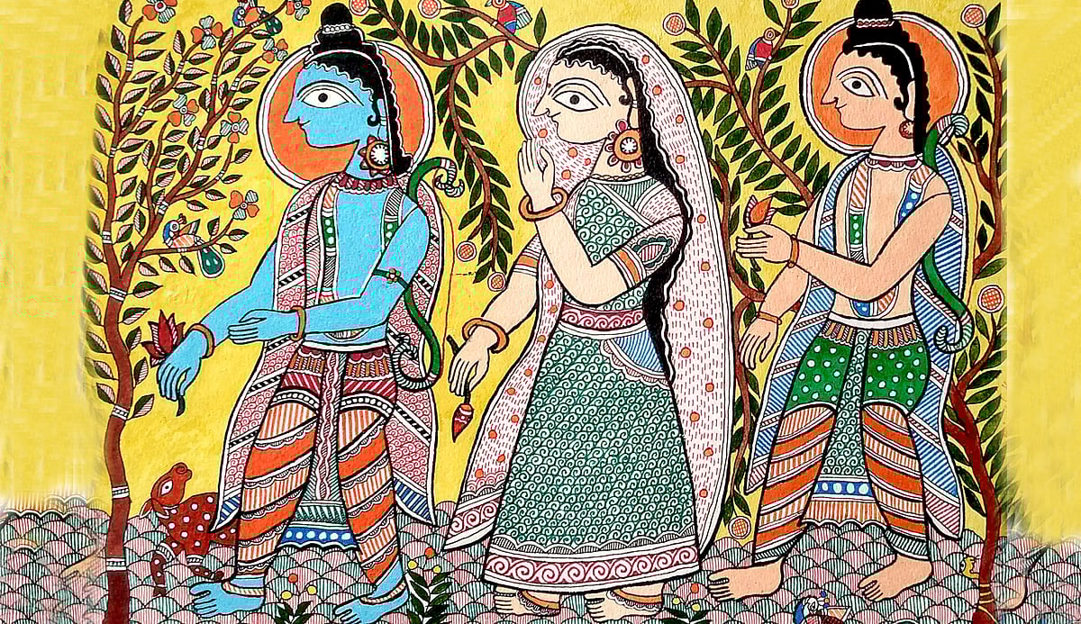 மகள் மீதுள்ள அன்பினால் தோன்றிய கலை: ராமாயணம் முதல் கலியுகம் வரை நிலைத்து நிற்கும் மதுபானி ஓவியம்!