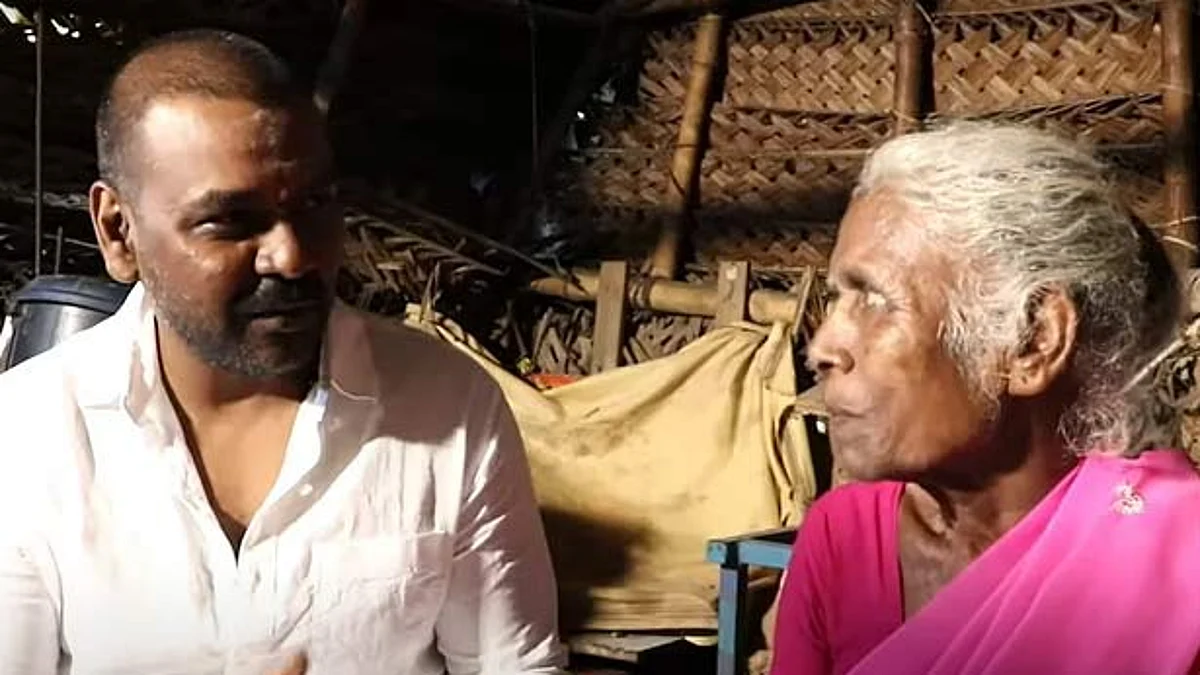ராசாக்கண்ணு மனைவியிடம் ஆசிபெற்ற ராகவா லாரன்ஸ்