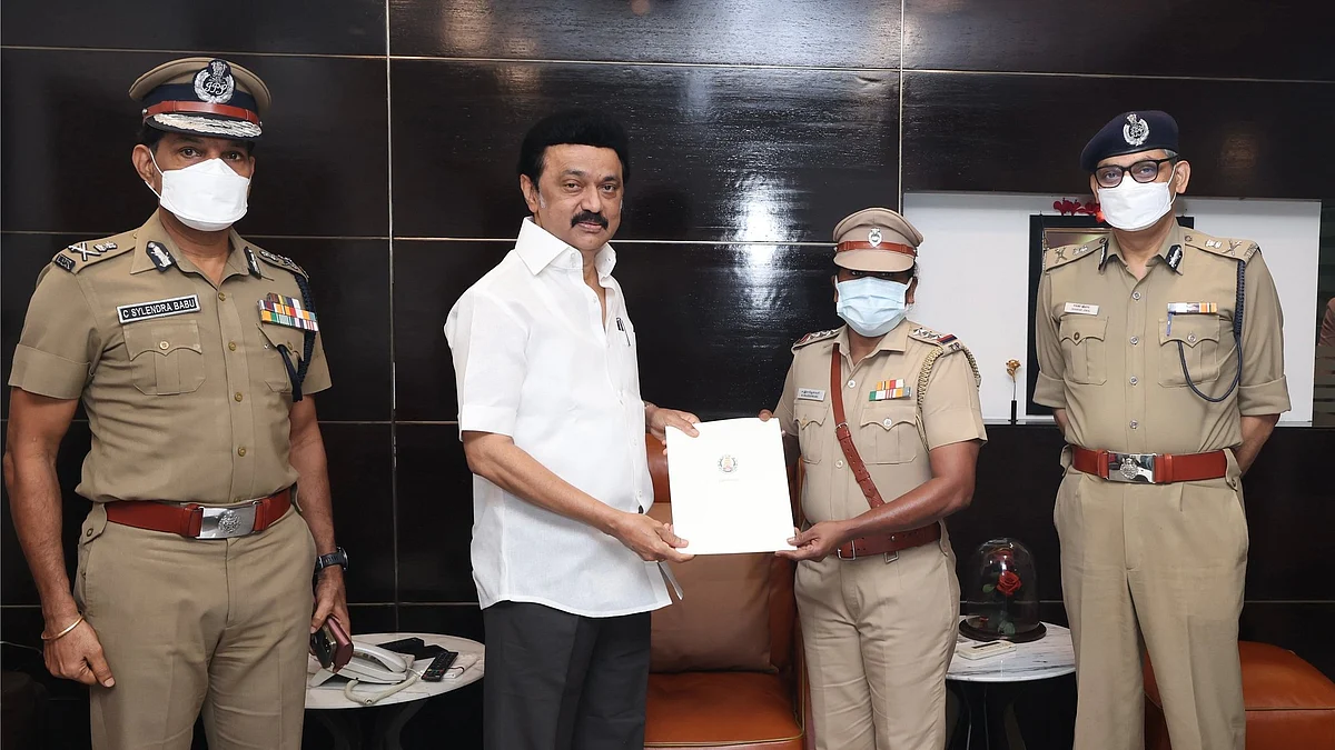காவல் ஆய்வாளர் ராஜேஸ்வரிக்கு முதல்வர் மு.க.ஸ்டாலின் பாராட்டு