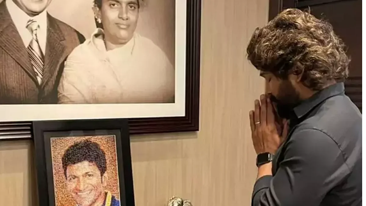 புனித் ராஜ்குமார் வீட்டுக்குச் சென்ற அல்லு அர்ஜுன்