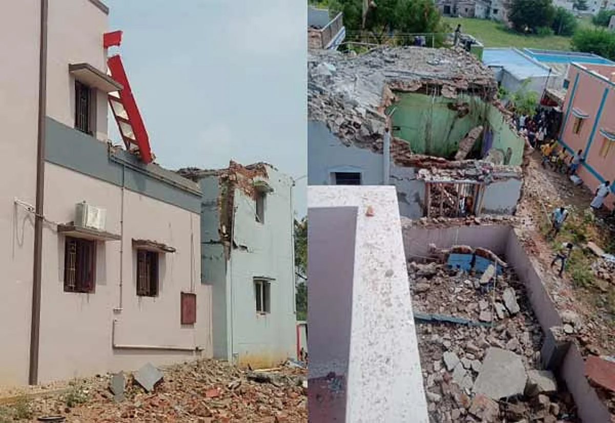 பட்டாசு விபத்தில் தரைமட்டமான வீடு; உடல் சிதறி இளைஞர் உயிரிழப்பு