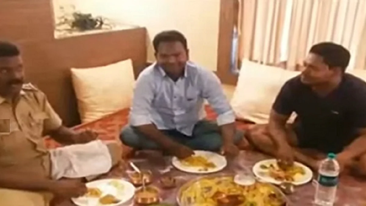 கஞ்சா கடத்தல் கும்பல் தலைவனோடு தடபுடல் விருந்து: புகைப்படத்தால் சிக்கிய இன்ஸ்பெக்டர்!