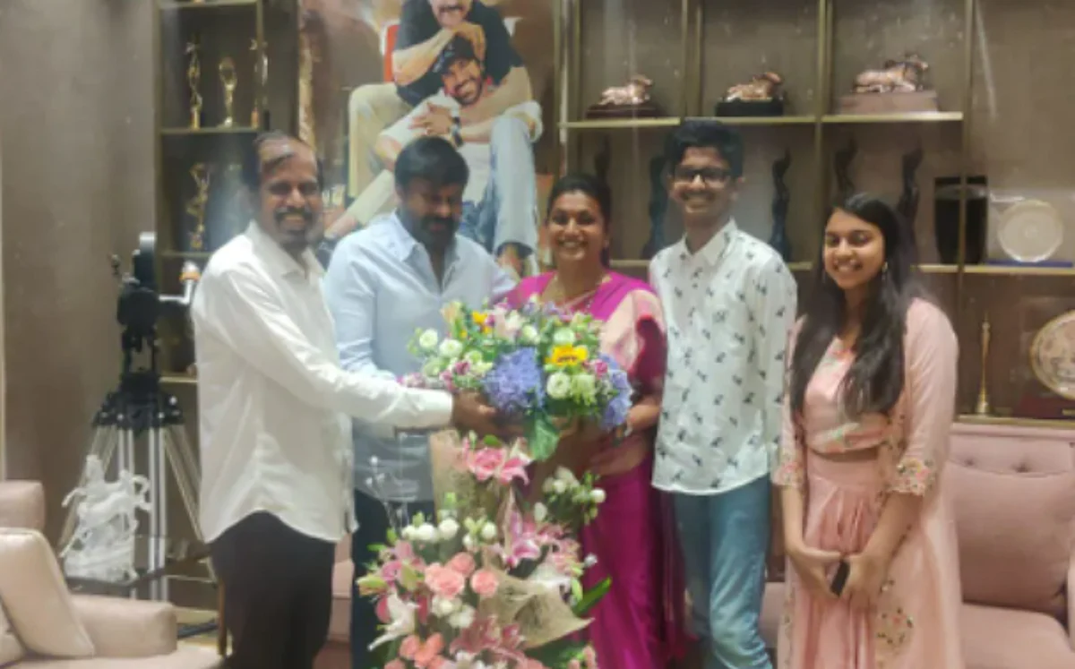 குடும்பத்துடன் சிரஞ்சீவியை சந்தித்தார் ரோஜா!