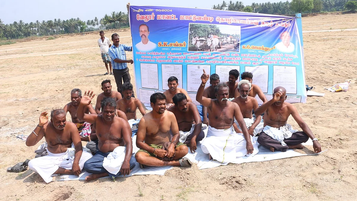 `மாட்டு வண்டிக்கும் மணல் கொடுங்க'-
போராடி சாதித்த தொழிலாளர்கள்