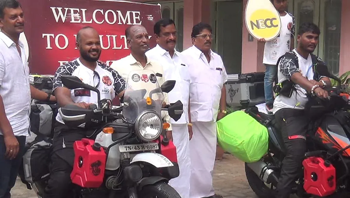 40,000 விதைப்பந்துகள் தயார்: இமாசல பிரதேசம் வரை பைக்கில் தமிழக வாலிபர்கள் விழிப்புணர்வு பயணம்