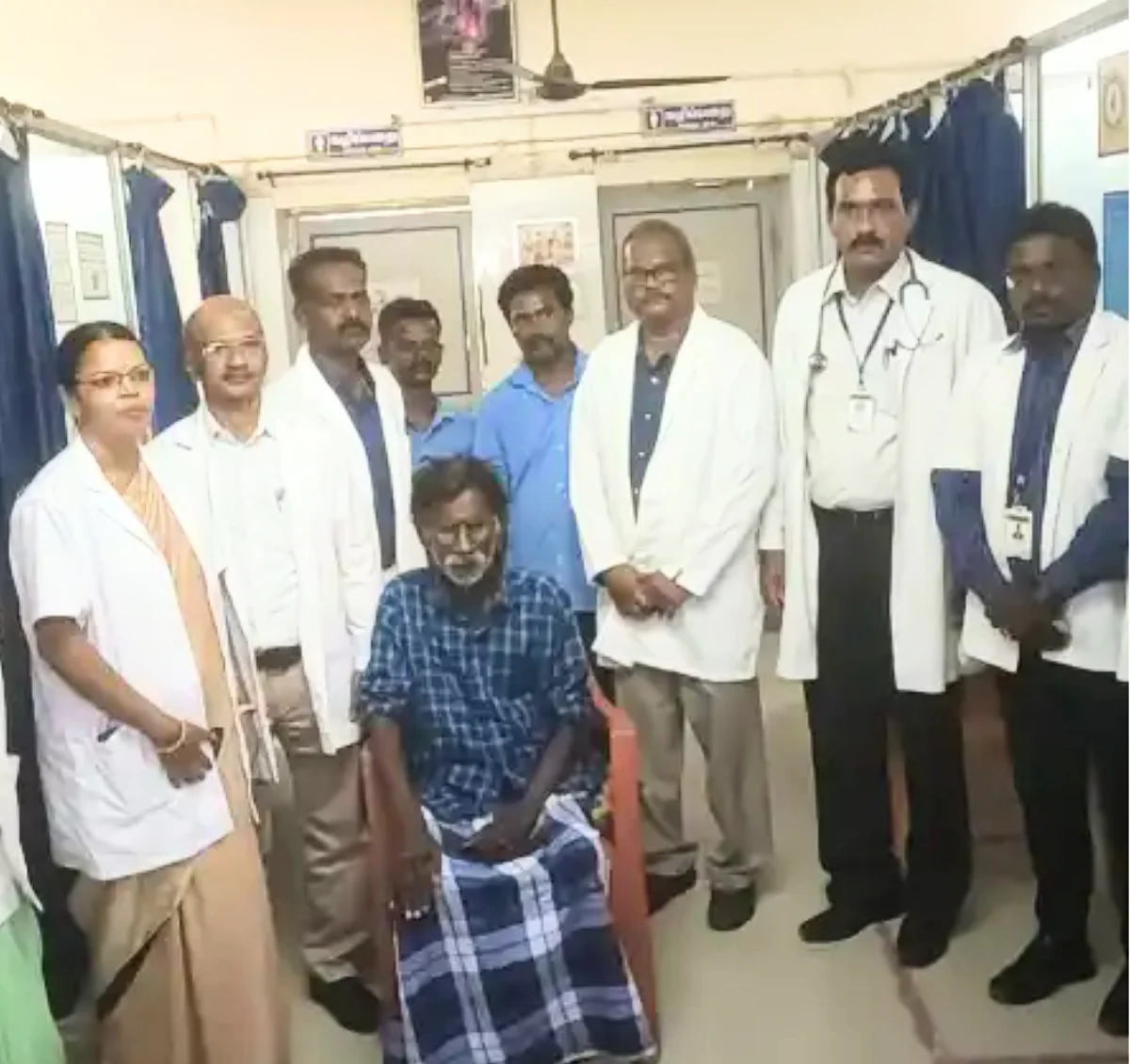 ஆதரவற்ற லட்சுமணனிற்கு சிகிச்சை அளித்த மருத்துவர்கள்