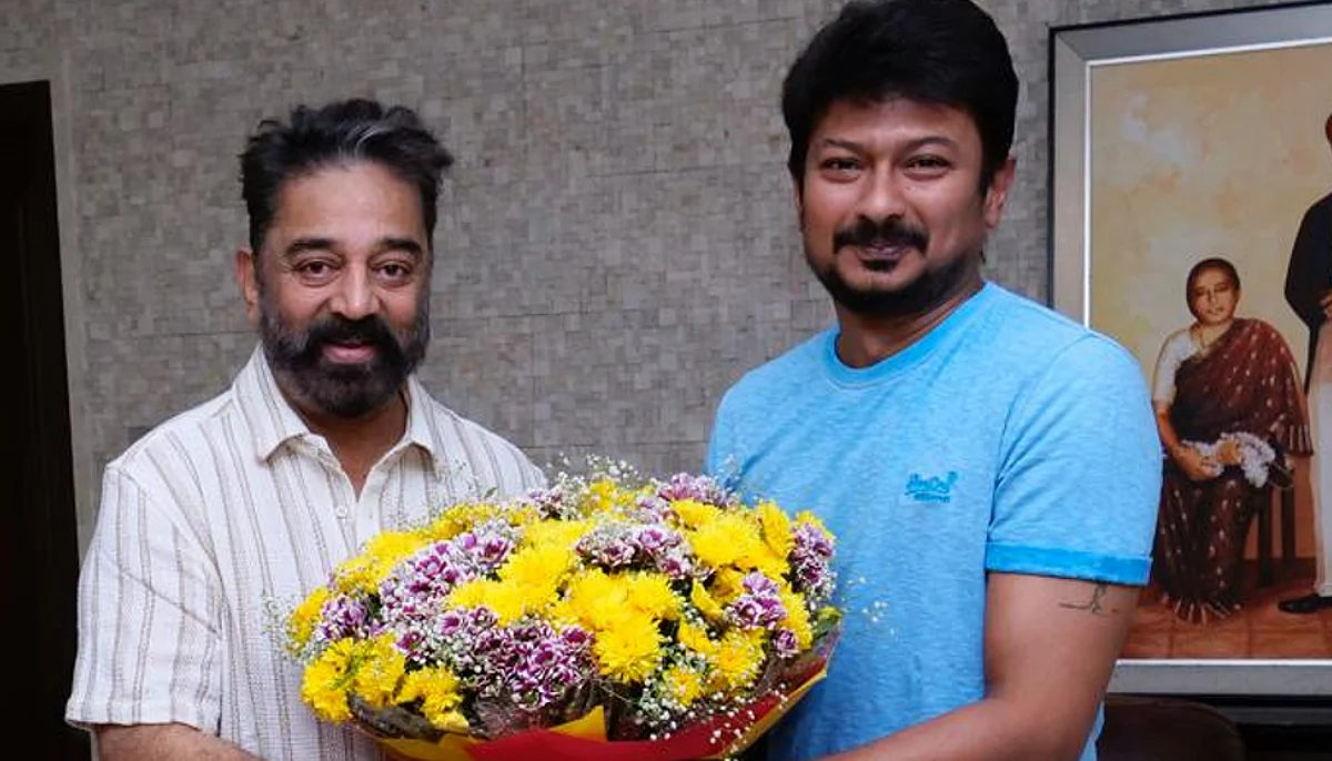 கமல்ஹாசனை நேரில் சந்தித்து உதயநிதி திடீர் வாழ்த்து!