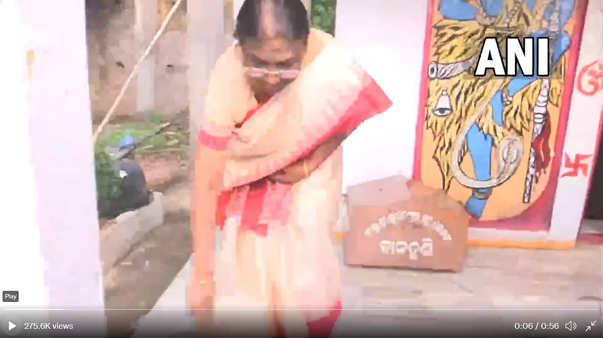 கோயிலைச் சுத்தம் செய்த குடியரசுத் தலைவர் வேட்பாளர்!