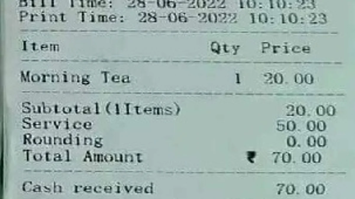 டீ 20 ரூபாய்தான்... சர்வீஸ் கட்டணம் 50 ரூபாய்: ஐஆர்சிடிசியை வறுத்தெடுத்த நெட்டிசன்கள்