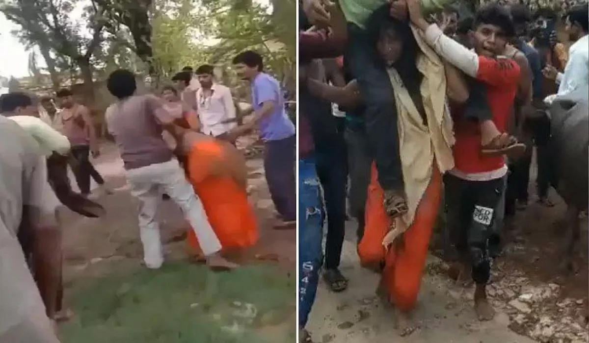 திருமணத்தை மீறிய உறவு… ஆடையைக் கிழித்து ஊர் முன்னிலையில் தாக்கப்பட்ட பெண்: கணவரை தோளில் சுமக்க வைத்து நூதன தண்டனை!