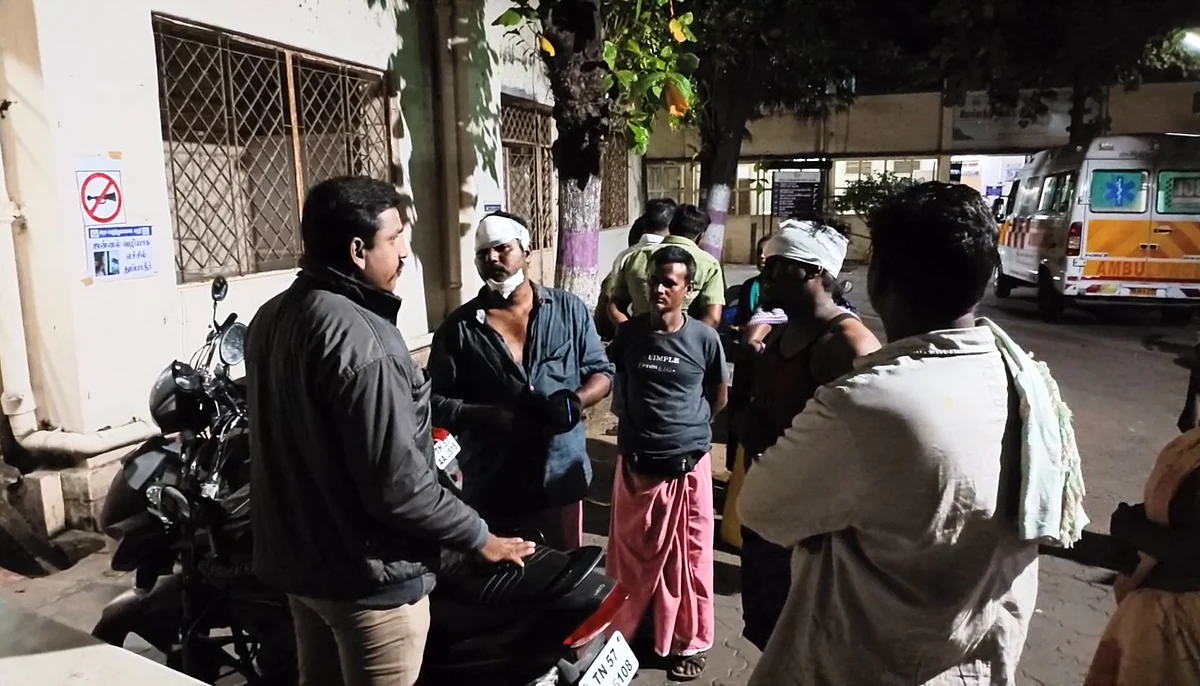 காயமடைந்த நரிக்குறவர் இன மக்கள்