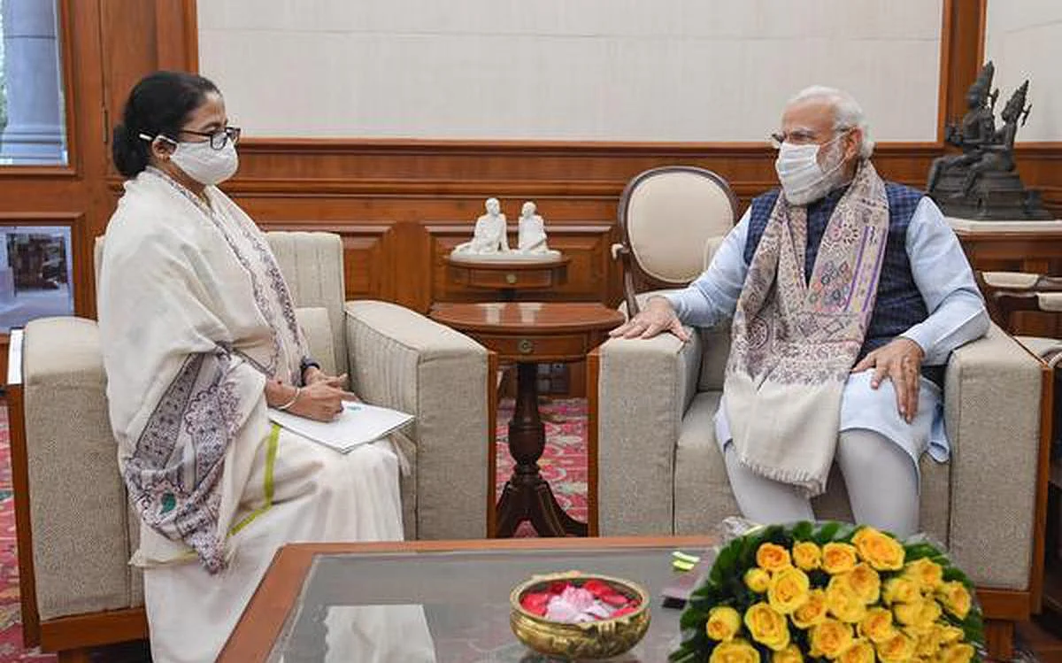 பரபரப்பான அரசியல் சூழல்: பிரதமர் மோடியை சந்தித்தார் மம்தா பானர்ஜி