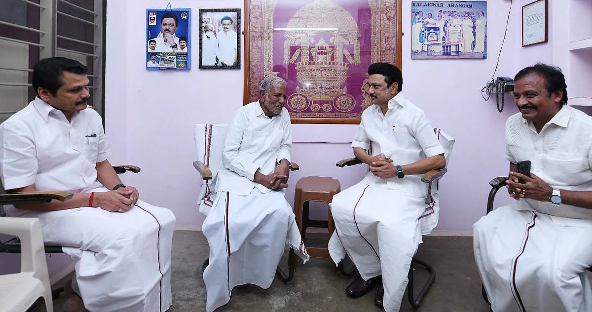 திமுகவின் மூத்த உறுப்பினர் விடுதலை விரும்பியிடம் நலம் விசாரித்த முதல்வர்