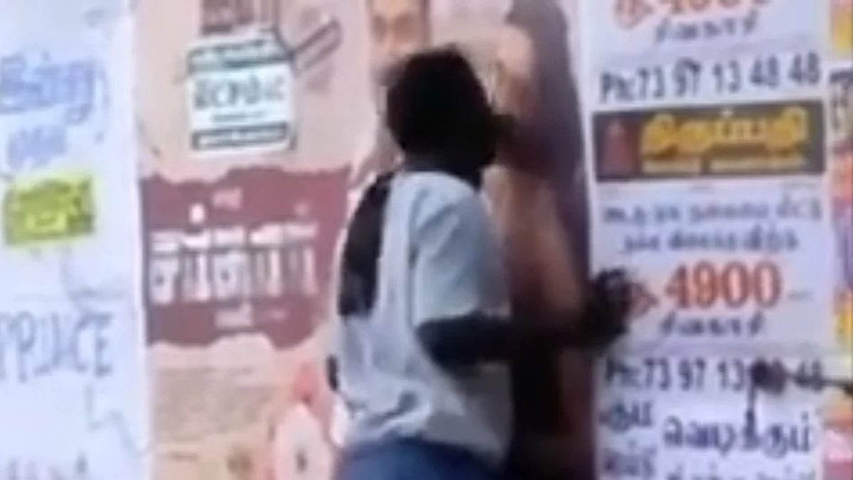 'சர்தார்' கதாநாயகிக்கு முத்தமழை: போதை நபரால் வைரலான வீடியோ