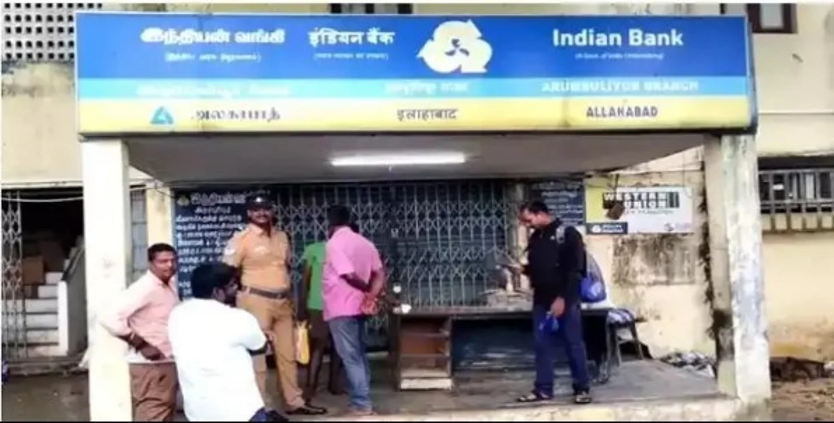 கழிவறைக்குள் அடைக்கப்பட்ட காவலாளி; சுவரில் துளையிட்டு வங்கியில் கொள்ளை முயற்சி: காஞ்சிபுரத்தில் பரபரப்பு