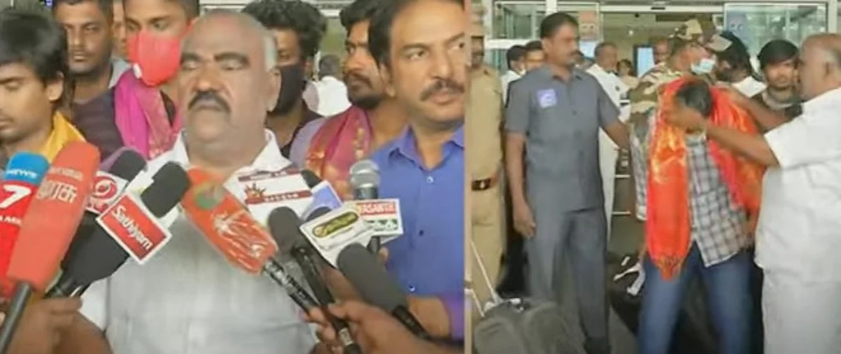 `சாப்பாடு தருவதில்லை; தனி அறையில் அடைத்து கொடுமை'- மியான்மரில் இருந்து சென்னை திரும்பிய தமிழர்கள் கண்ணீர்