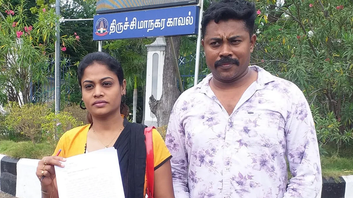 கணவருடன் ஆர்த்தி