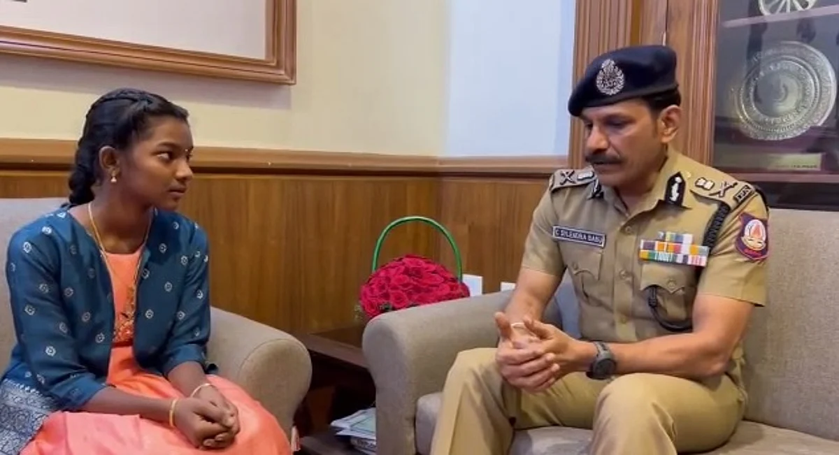வைரலான சாலை பாதுகாப்பு விழிப்புணர்வு கானா பாடல்: சிறுமியை நேரில் அழைத்து ஆச்சரியப்படுத்திய டிஜிபி