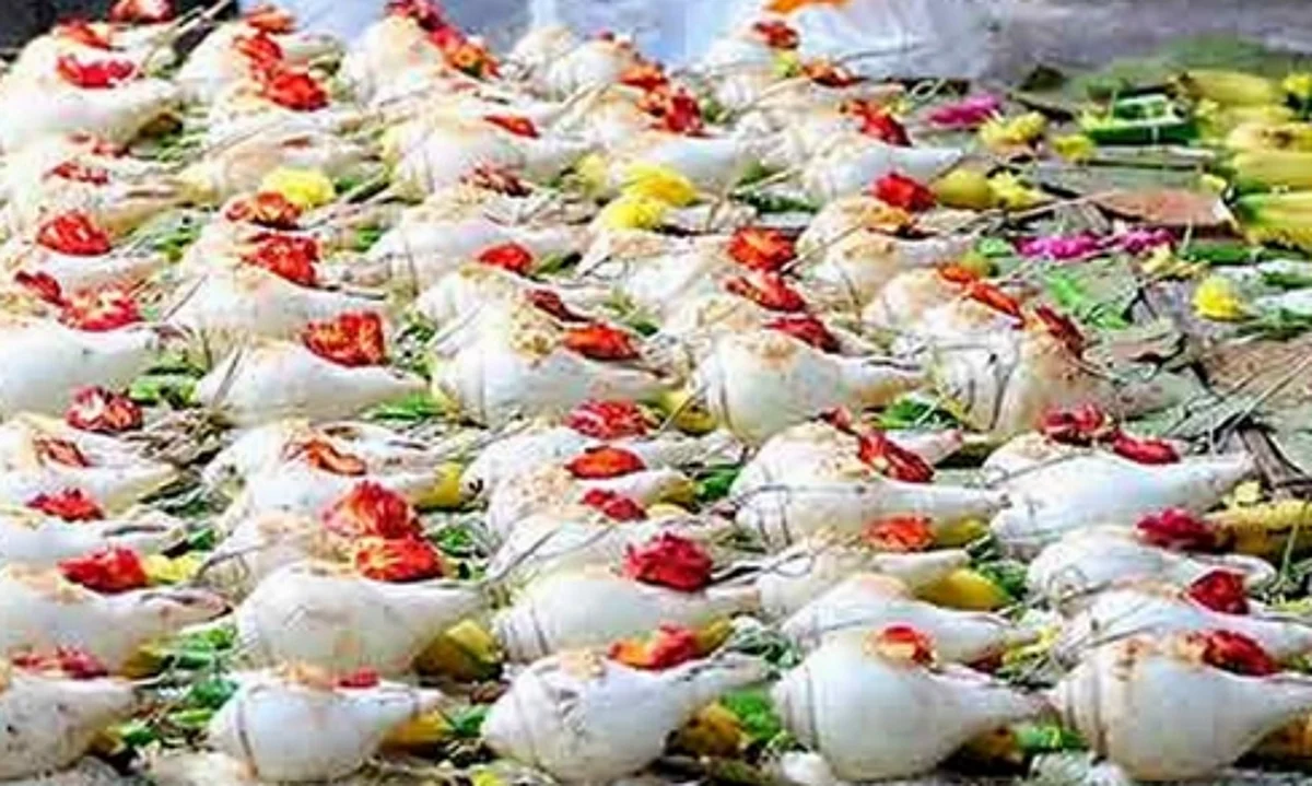 சங்காபிஷேகத்துக்கான சங்குத் தீர்த்தம்...