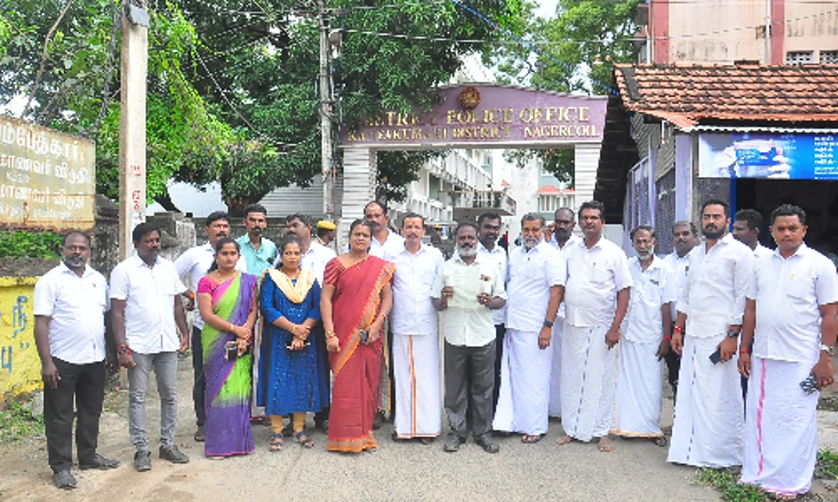 திமுக மாவட்ட செயலாளர் மீது எஸ்.பி அலுவலகத்தில் பாஜக புகார்: நடவடிக்கை எடுக்காவிட்டால் போராட்டம்
