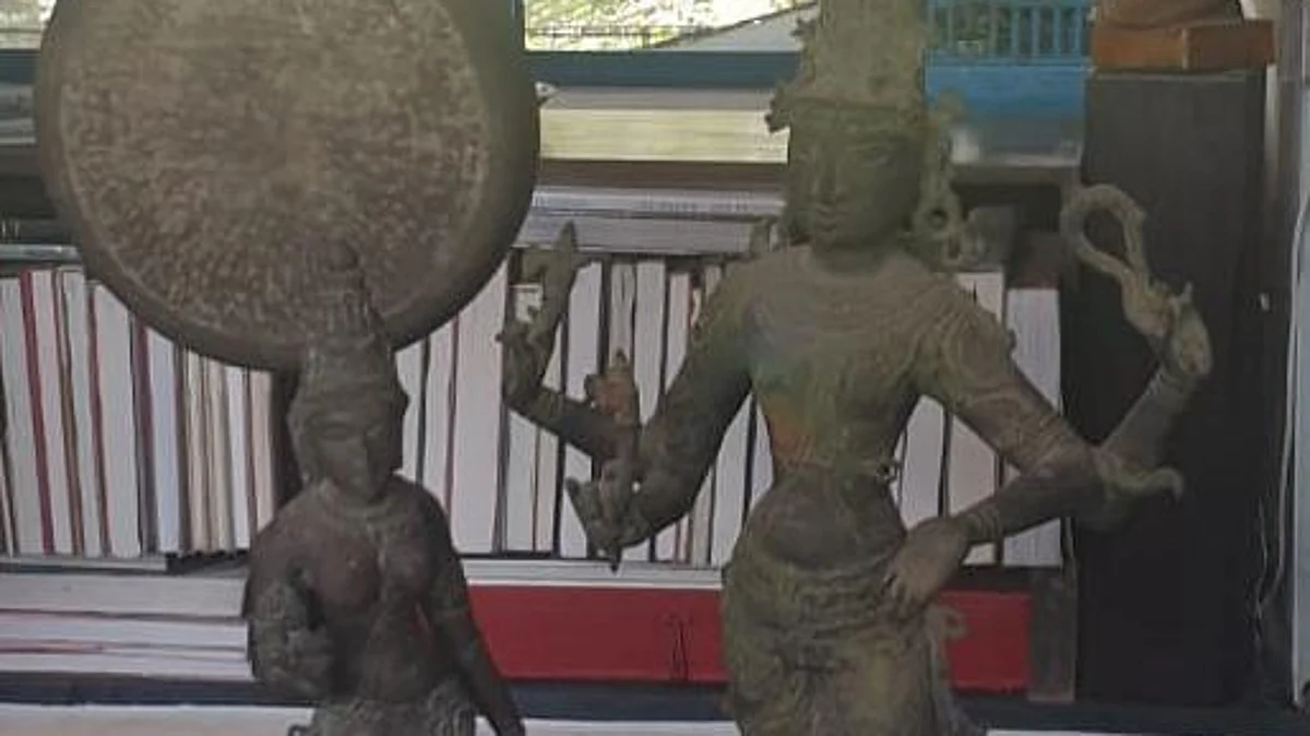 புதுவையில் ஜெர்மன் தம்பதியர் வீட்டில் ரகசிய அறை கண்டுபிடிப்பு: சோழர் கால வெண்கலச்சிலைகள் மீட்பு