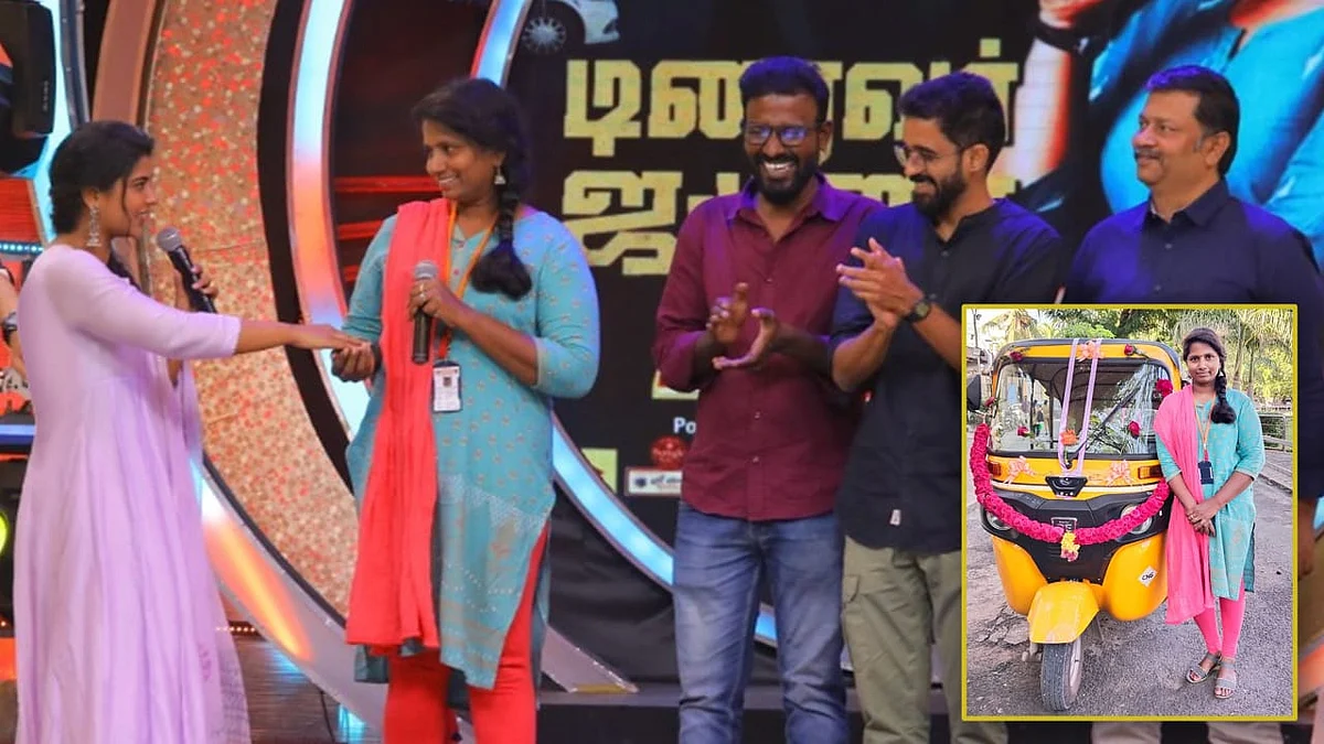 பெண் ஓட்டுநருக்கு ஆட்டோவை பரிசளித்த 'டிரைவர் ஜமுனா' படக் குழு: நெகிழ்ச்சியளித்த நிகழ்ச்சி!