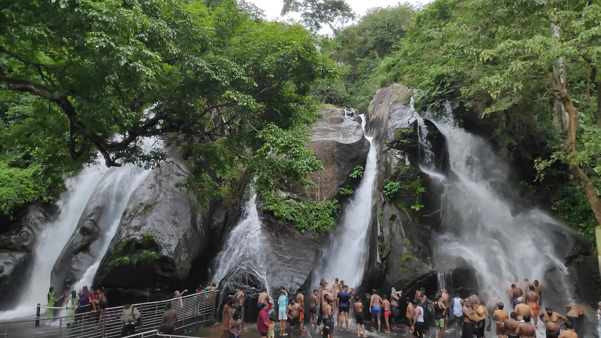 குற்றாலம் மெயின் அருவியில் குளிக்க தொடரும் தடை: ஐந்தருவிக்கு படையெடுக்கும் சுற்றுலாப்பயணிகள்