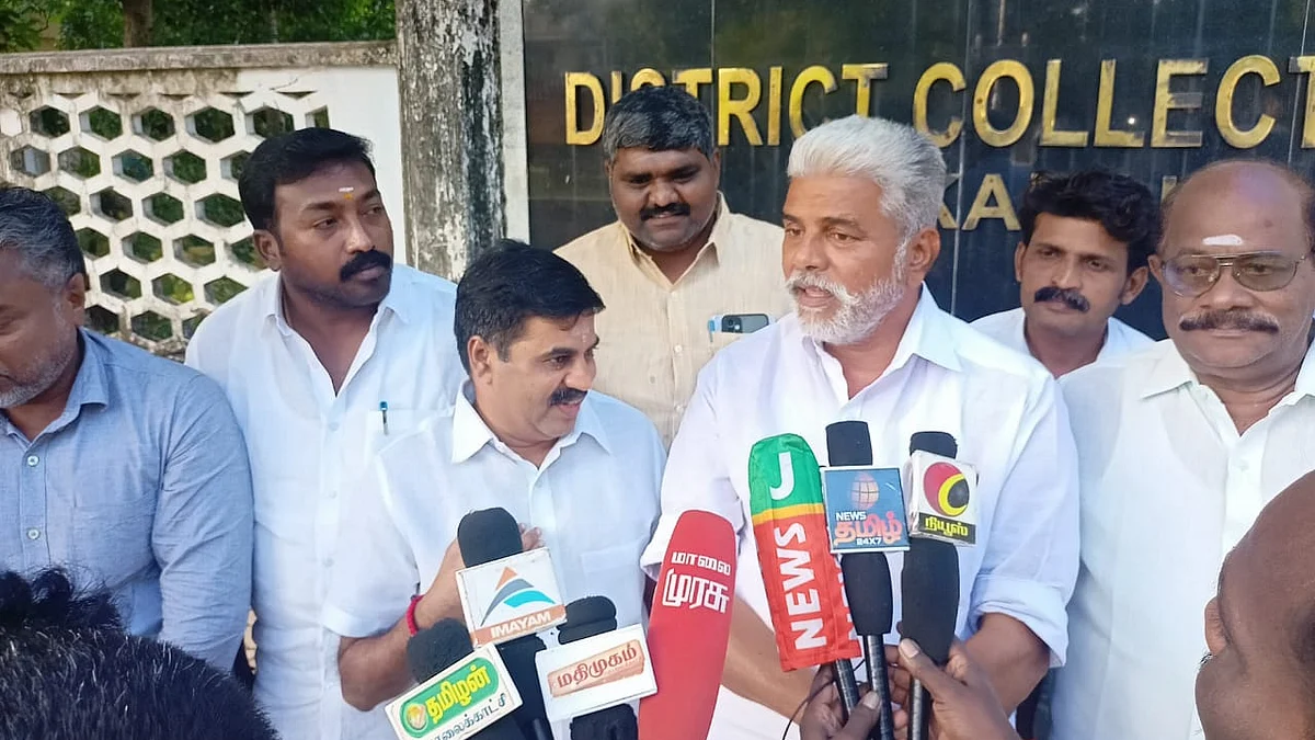 செய்தியாளர்களை சந்திக்கும் கமலக்கண்ணன்