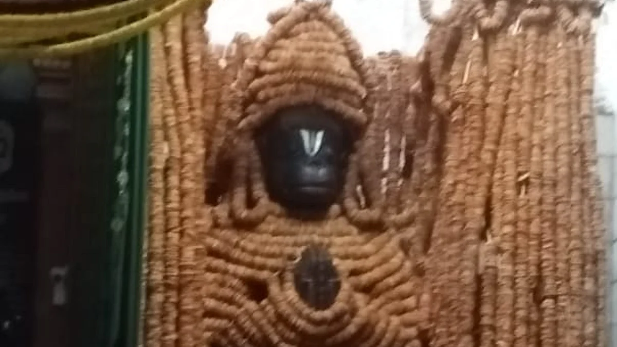 வடை மாலை அலங்காரத்தில் ஆஞ்சநேயர்