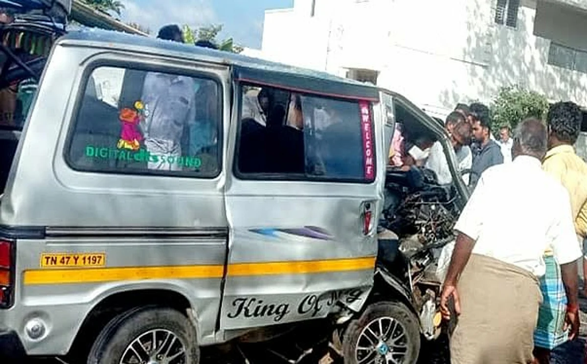 அப்பளம்போல் நொறுங்கிய கார்; மாமியார், மருமகள், பேத்தி பலி: திருமண நிகழ்ச்சியை முடித்து திரும்பியபோது சோகம்