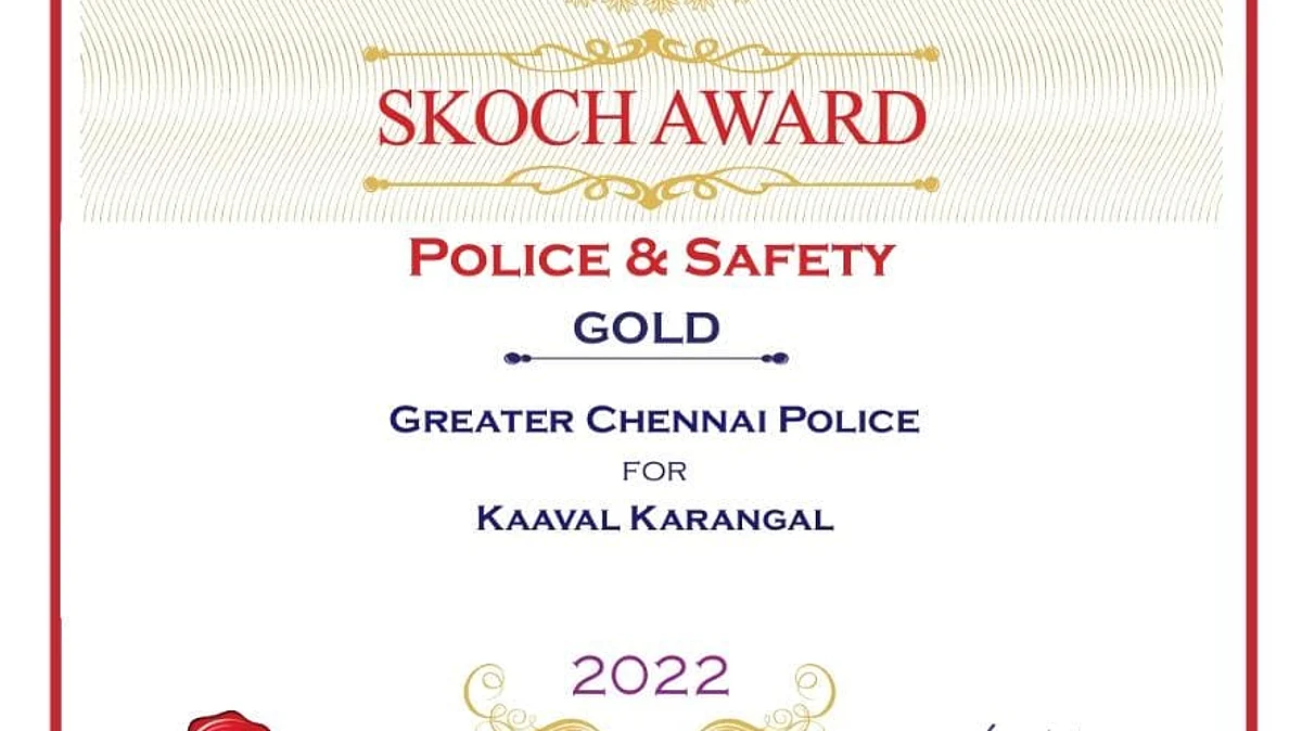 `ஸ்காச் தங்க விருது' வென்ற சென்னை காவல்துறையின் `காவல் கரங்கள்’ திட்டம்