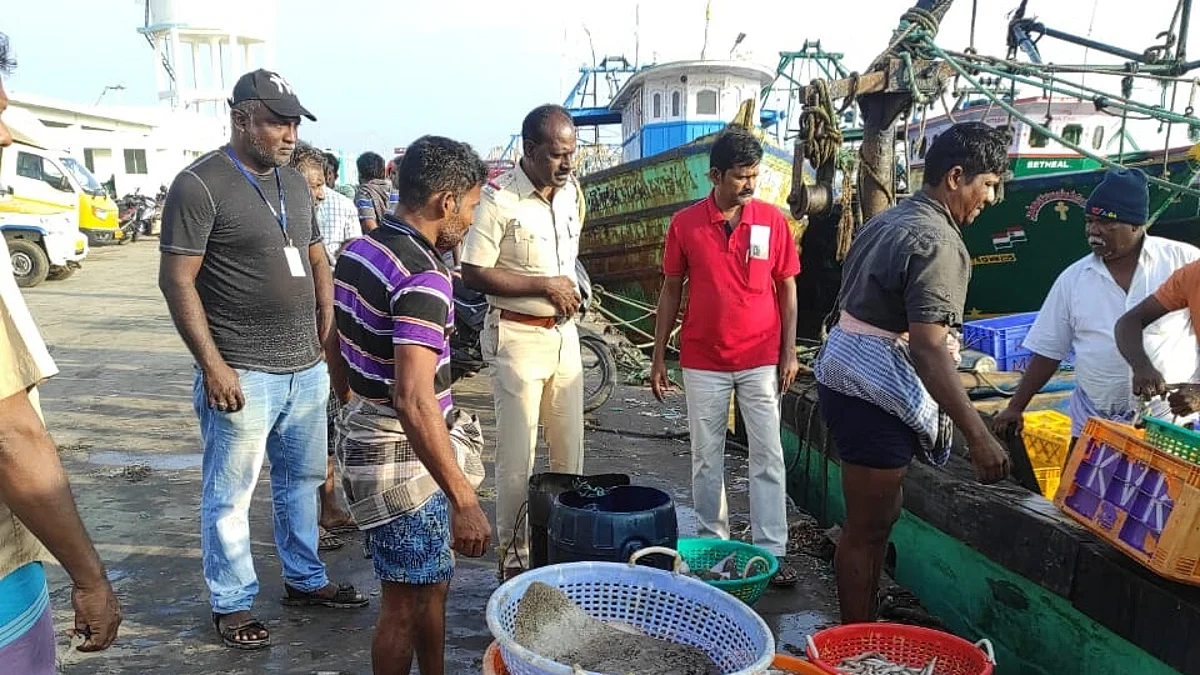 பாம்பன் கடலில் இரட்டைவலை மூலம் பிடித்த 2 டன் மீன் பறிமுதல்: அதிகாரிகள் அதிரடி