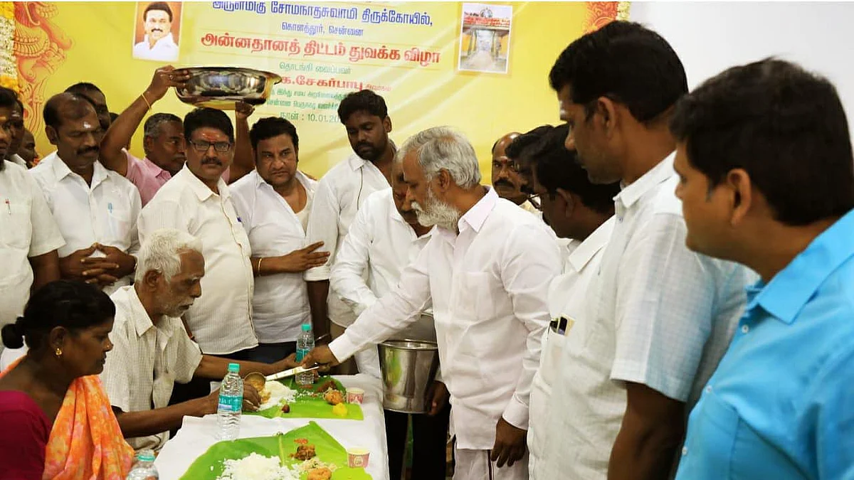 பழநி பாதயாத்திரை பக்தர்களுக்கு 20 நாட்களுக்கு அன்னதானம்: அமைச்சர் சேகர்பாபு அறிவிப்பு