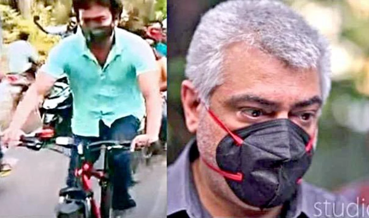 சைக்கிள் ரைடும்... மாஸ்க் கலரும்!
