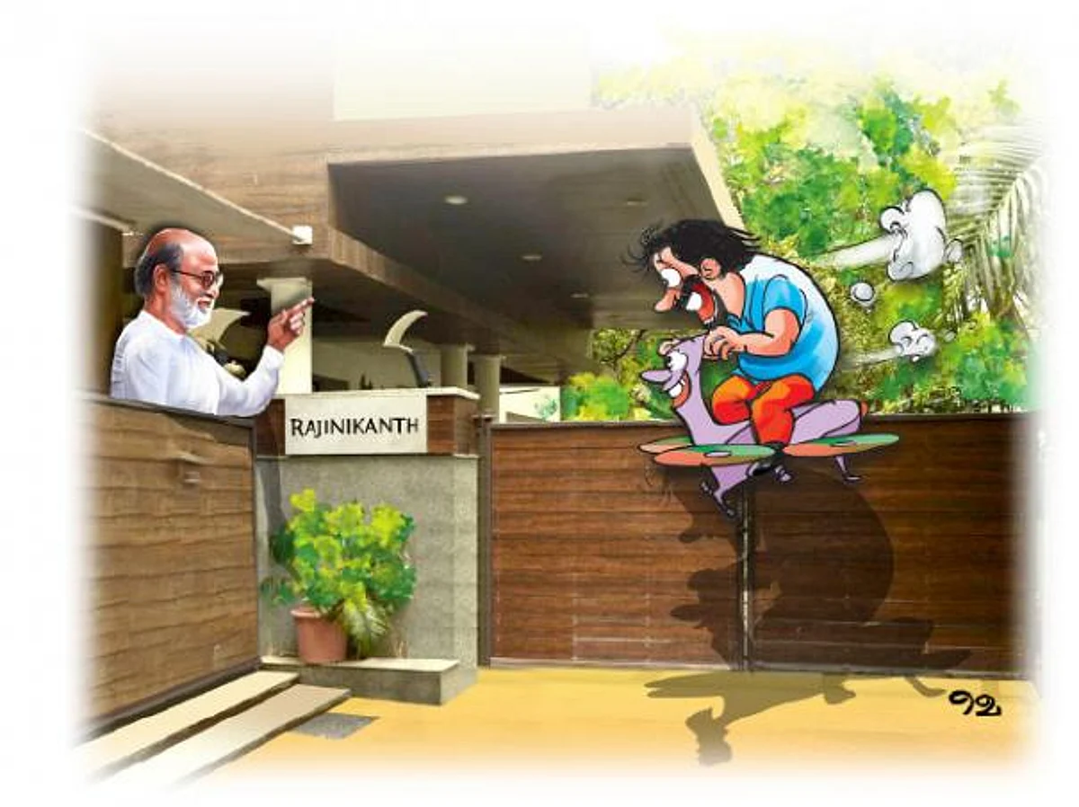 யாரோ ஷமூக விரோதிகள் வந்திருக்காங்க..!- பாச்சாவைப் பார்த்து பதறிய பாட்ஷா