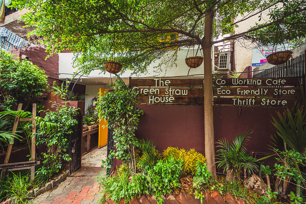 Cafe Charm and Community Love The Greenstraw House on the Riverfront Ahmedabad