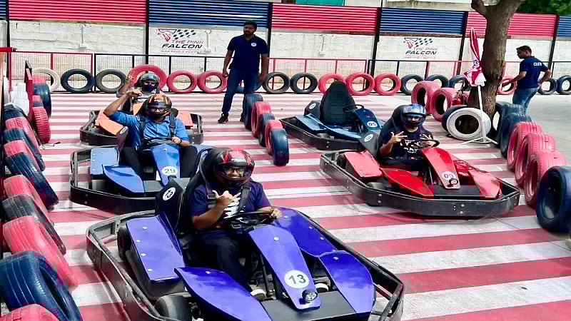 Jaipur’s famous gokarting arena, The Pink Falcon goes electric