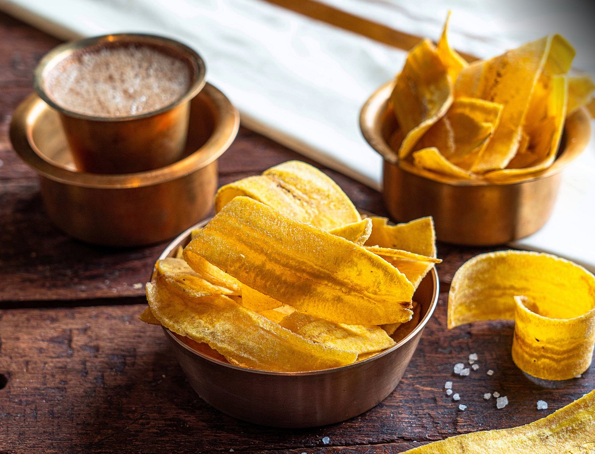 For authentic South Indian 'Filter Kaapi' and Banana Chips, head to