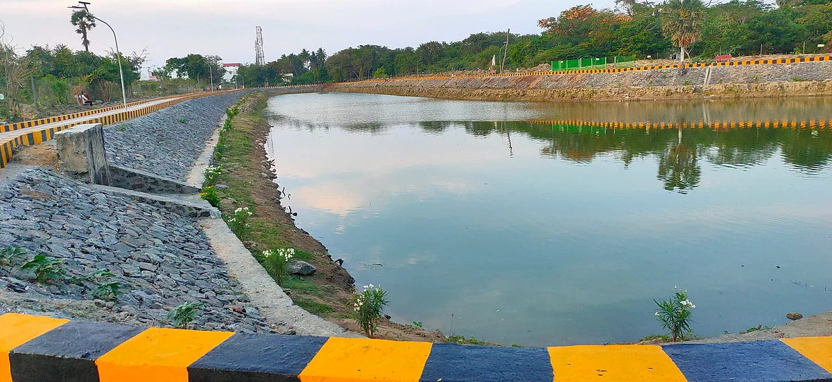 Injambakkam pond in Chennai restored by Grundfos and Hand In Hand India