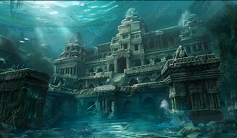 under water